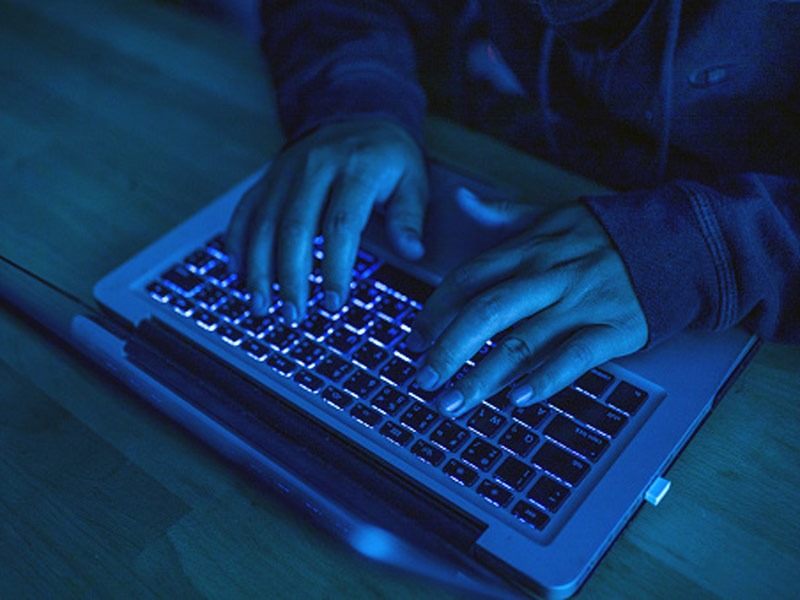 Man working on laptop